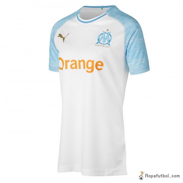 Camiseta Marsella Replica Primera Ropa Mujer 2018/19 Blanco